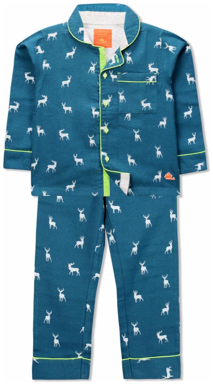 

Cherry Crumble By Nitt Hyman Baby boy Top bottom set - Green