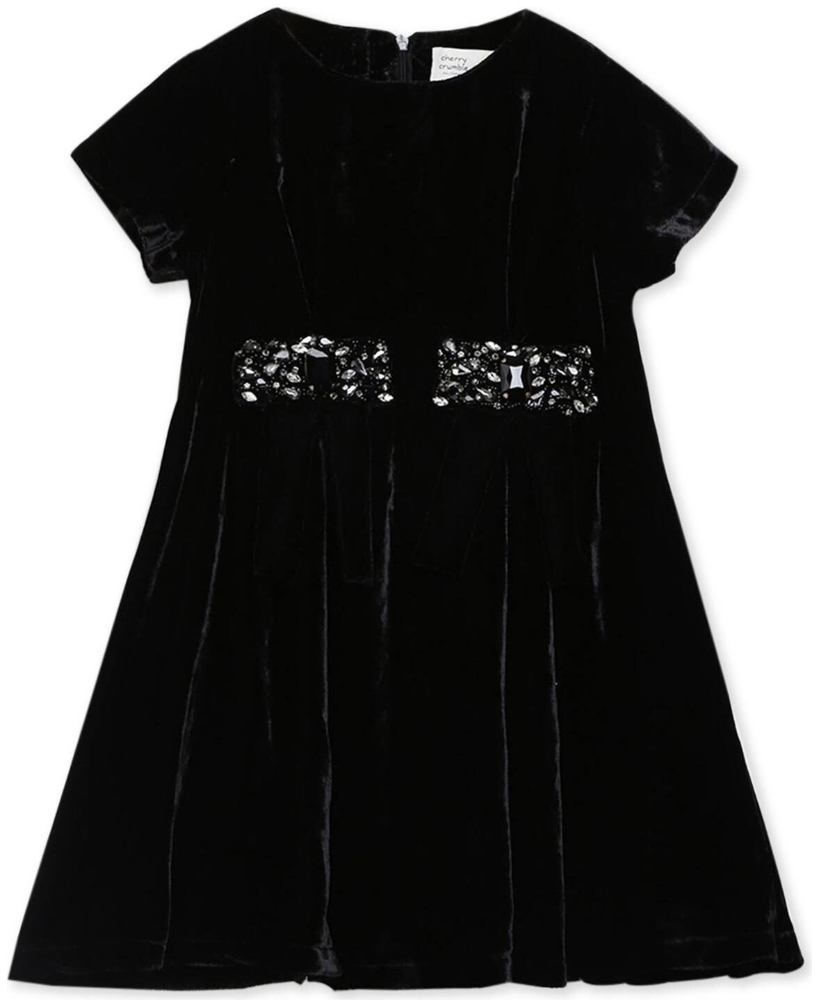 

Cherry Crumble By Nitt Hyman Black Polyester Short Sleeves Knee Length Princess Frock ( Pack of 1 )