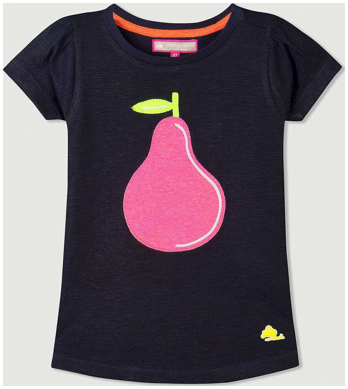 

Cherry Crumble By Nitt Hyman Girl Cotton Solid T shirt - Black