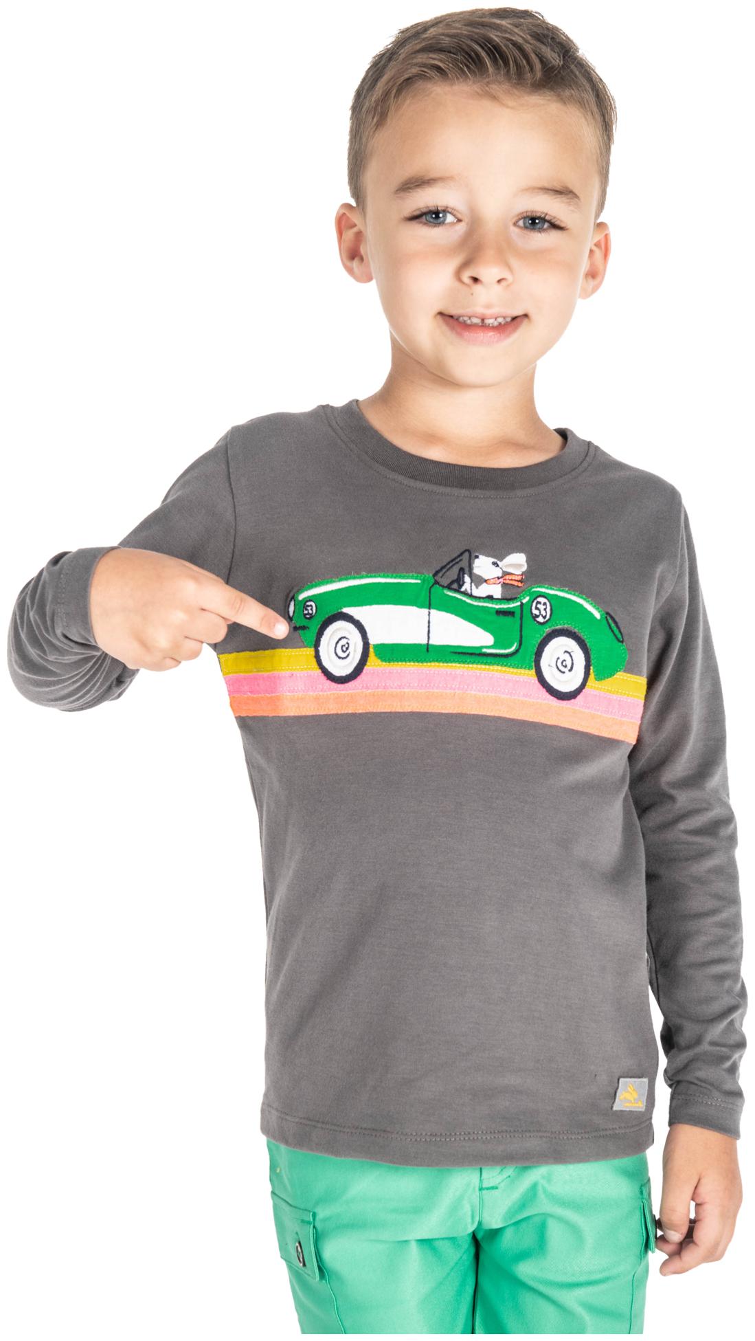 

Cherry Crumble By Nitt Hyman Boy Cotton Printed T-shirt - Grey