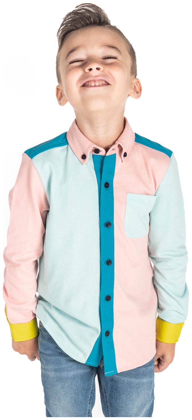 

Cherry Crumble By Nitt Hyman Boy Cotton Colorblocked Shirt Multi