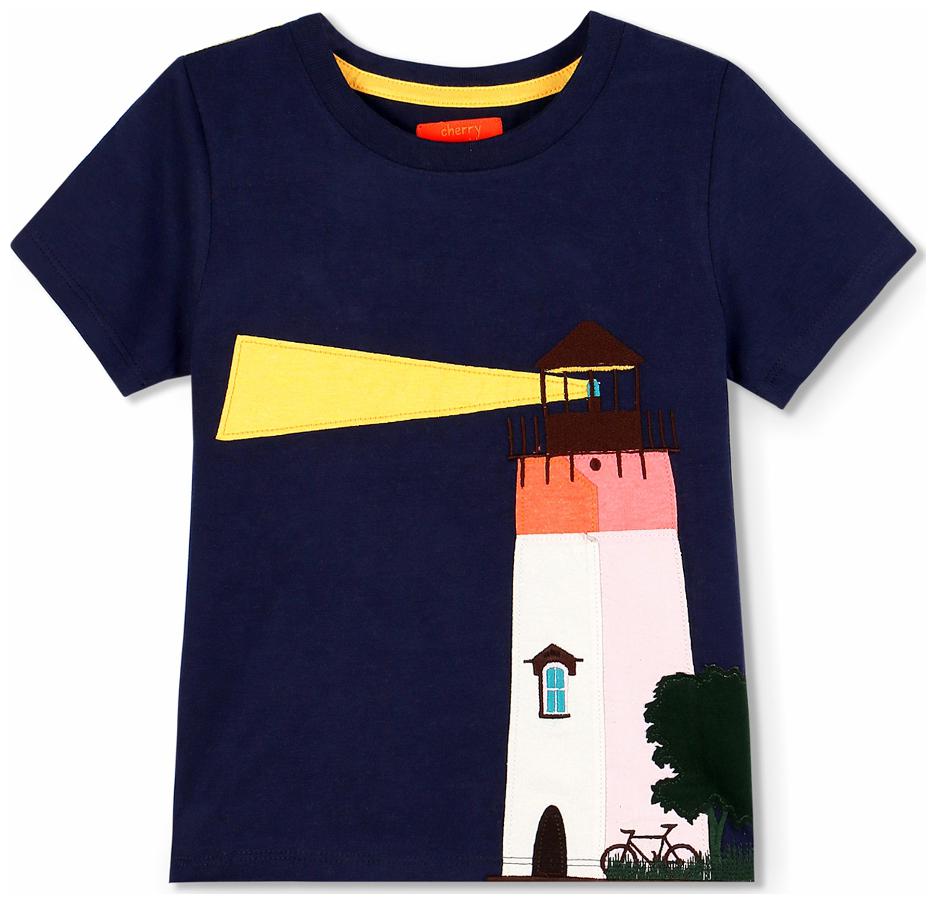 

Cherry Crumble By Nitt Hyman Boy Cotton Solid T-shirt - Blue