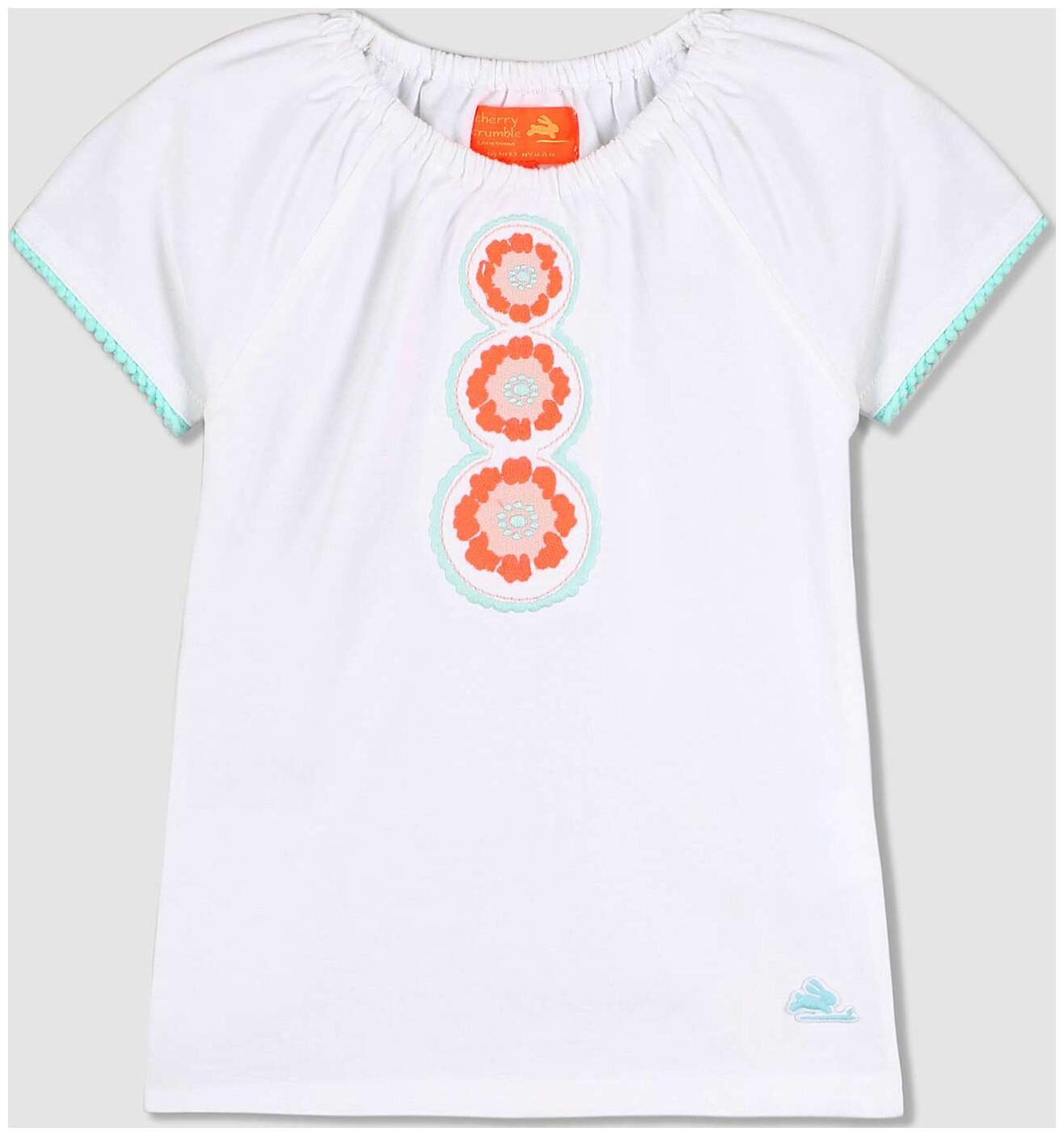 

Cherry Crumble By Nitt Hyman Girl Cotton Solid Top - Blue