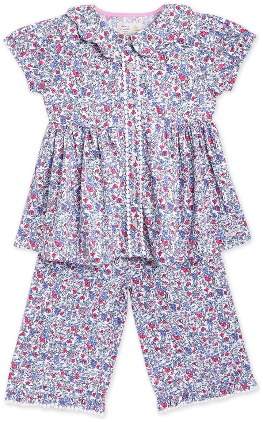 

Cherry Crumble By Nitt Hyman Baby girl Top bottom set - Multi