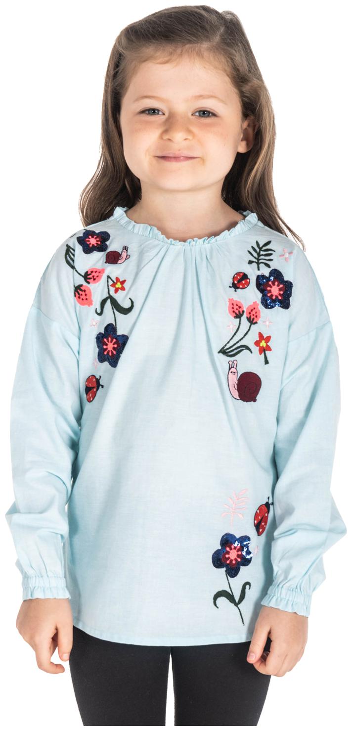 

Cherry Crumble By Nitt Hyman Girl Cotton Printed Top - Blue