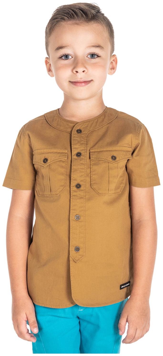

Cherry Crumble By Nitt Hyman Cotton Solid Shirt for Baby Boy - Brown