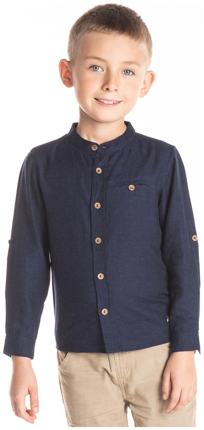 

Cherry Crumble By Nitt Hyman Boy Cotton Solid Shirt Blue