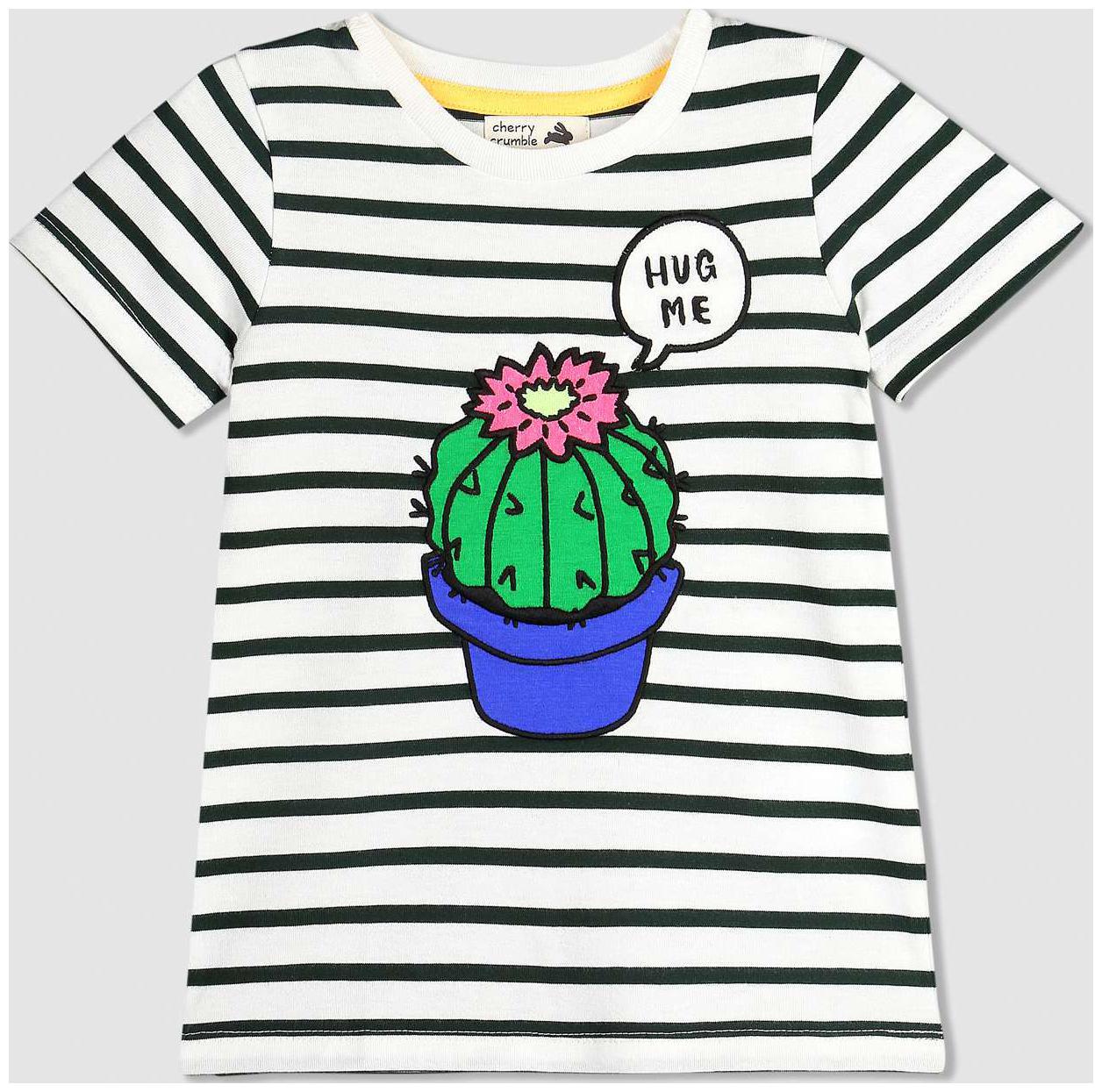 

Cherry Crumble By Nitt Hyman Girl Cotton Solid T shirt - White