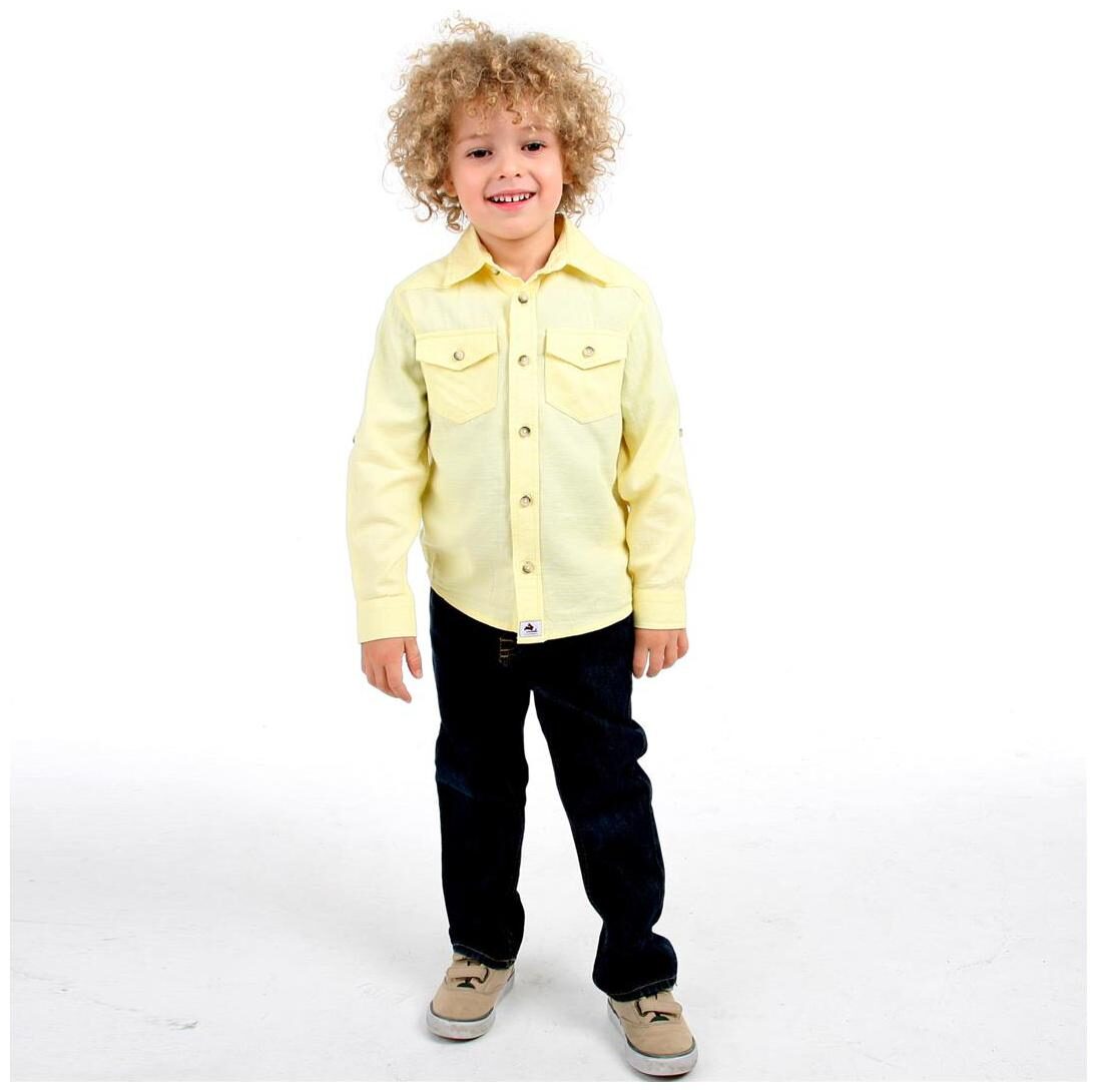 

Cherry Crumble By Nitt Hyman Cotton Solid Shirt for Baby Boy - Yellow