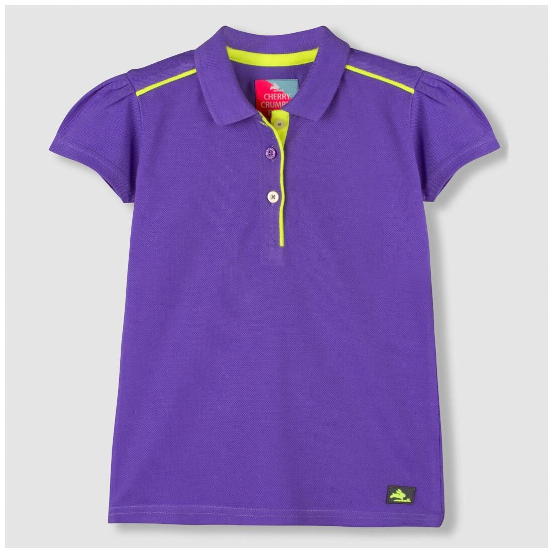

Cherry Crumble Girl Cotton Solid Shirt - Purple