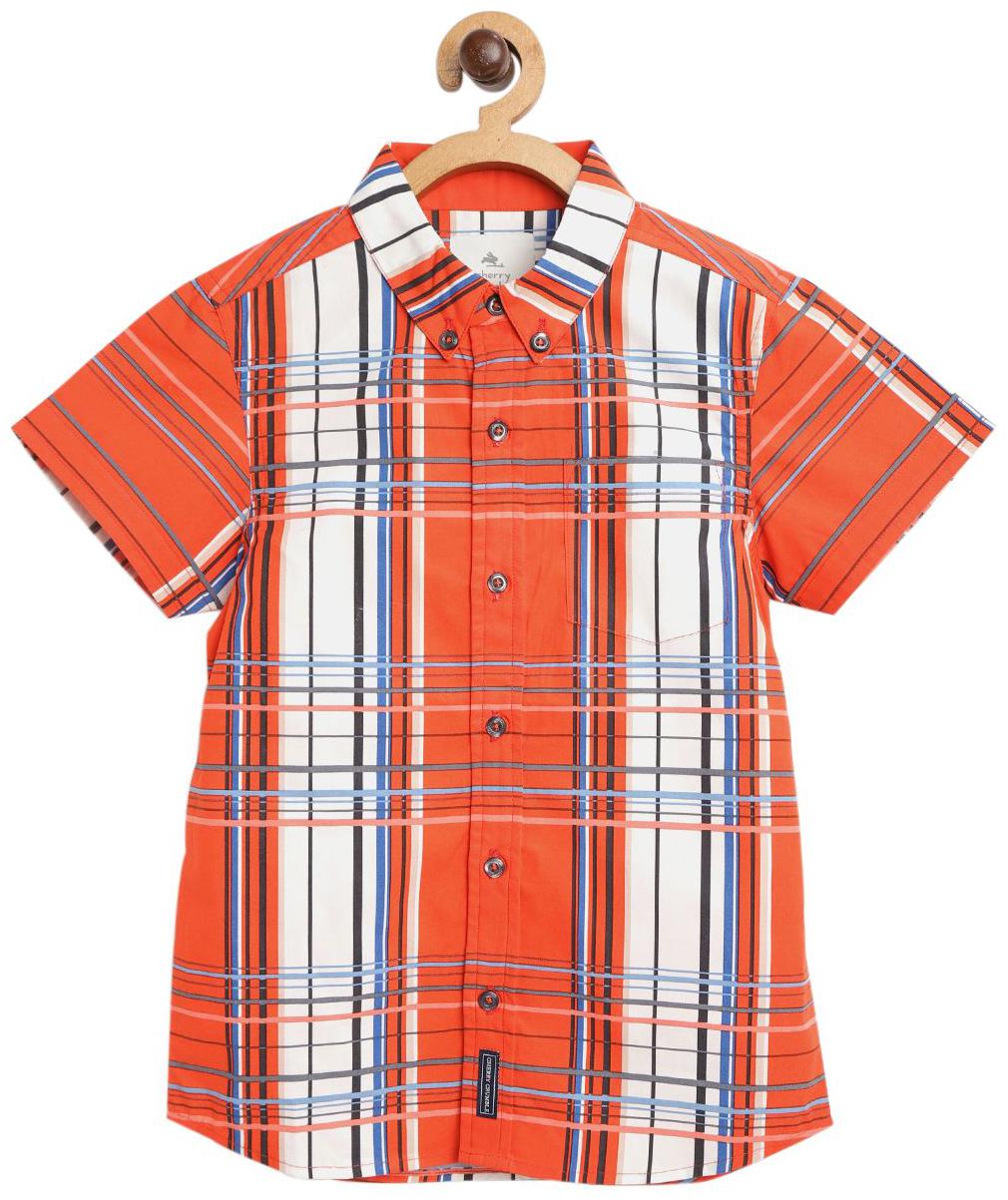 

Cherry Crumble By Nitt Hyman Boy Cotton Checked Shirt Multi