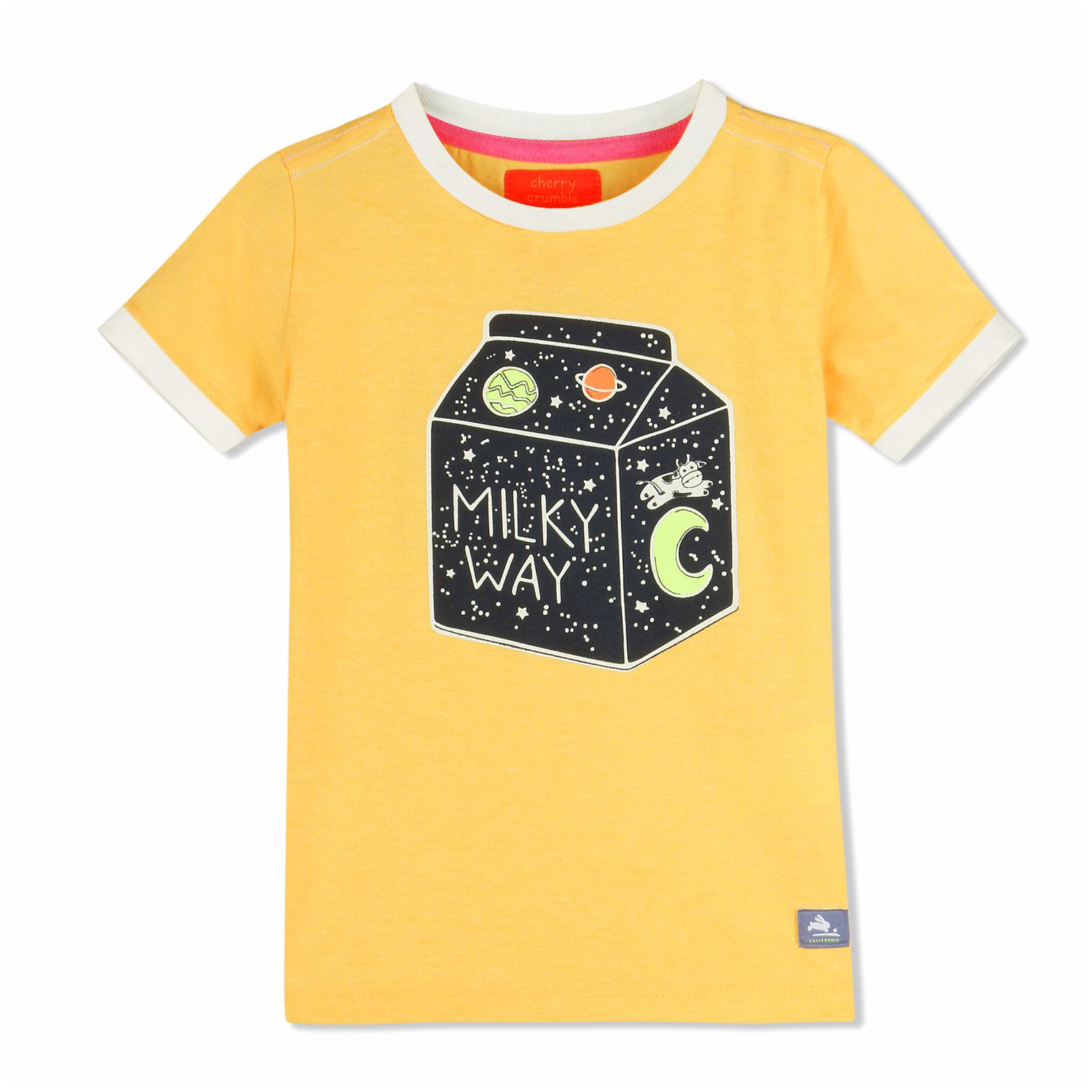 

Cherry Crumble Printed Astro Tee Yellow