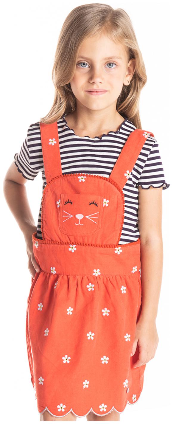 

Cherry Crumble By Nitt Hyman Orange Cotton Sleeveless Knee Length Princess Frock ( Pack of 1 )