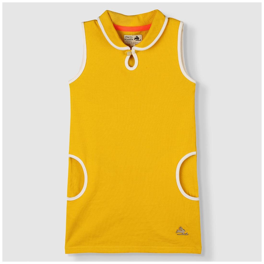 

Cherry Crumble By Nitt Hyman Yellow Cotton Sleeveless Knee Length Collar Frock ( Pack of 1 )