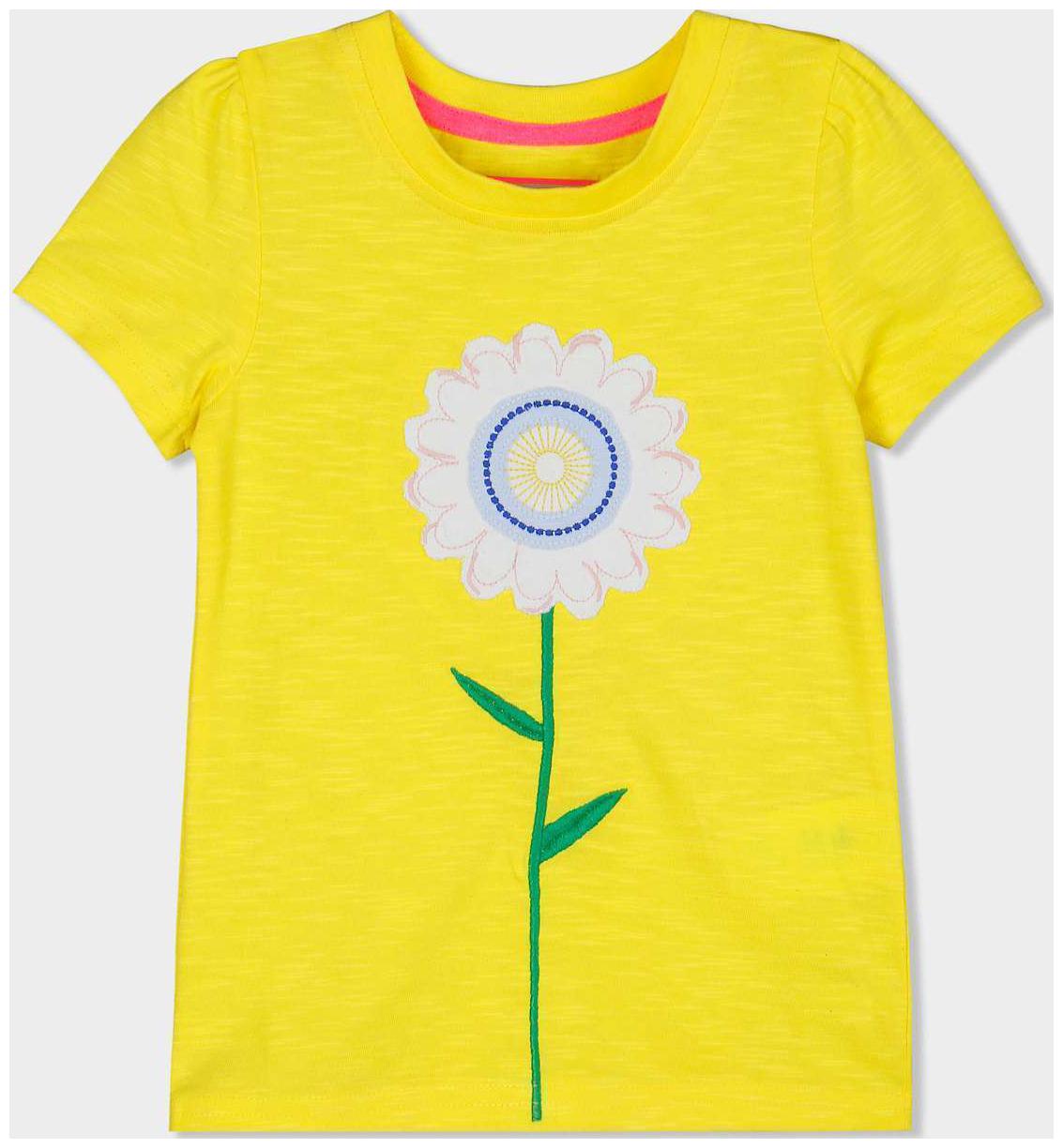 

Cherry Crumble By Nitt Hyman Cotton Solid T shirt for Baby Girl - Yellow