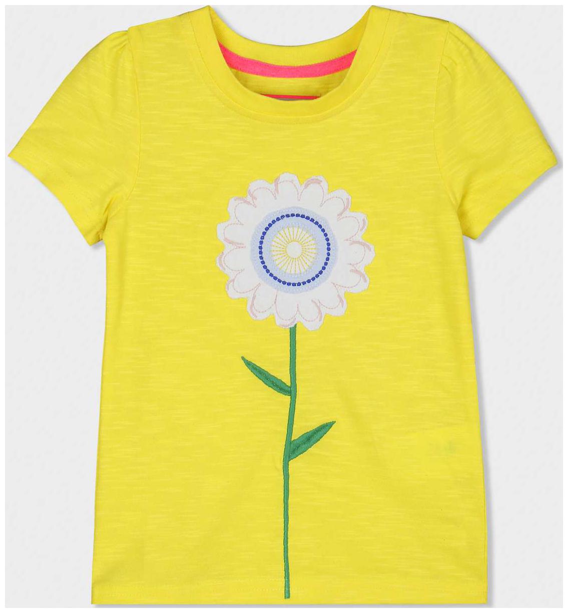 

Cherry Crumble By Nitt Hyman Girl Cotton Solid T shirt - Yellow