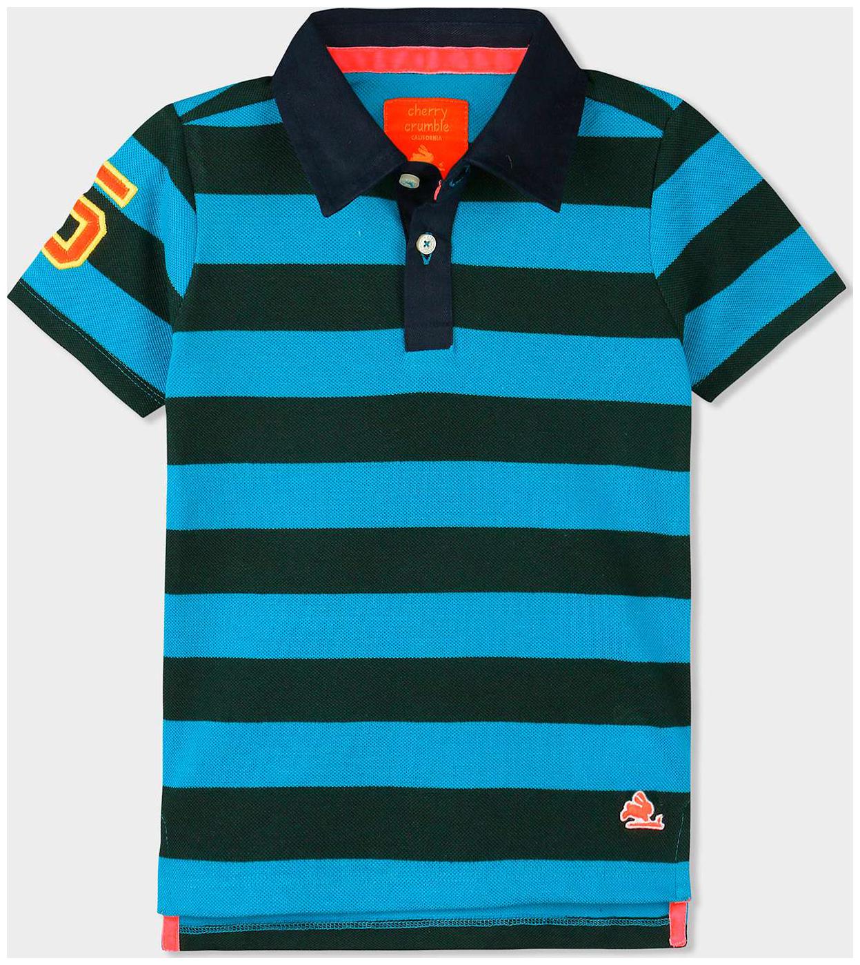 

Cherry Crumble By Nitt Hyman Boy Cotton Solid T-shirt - Blue