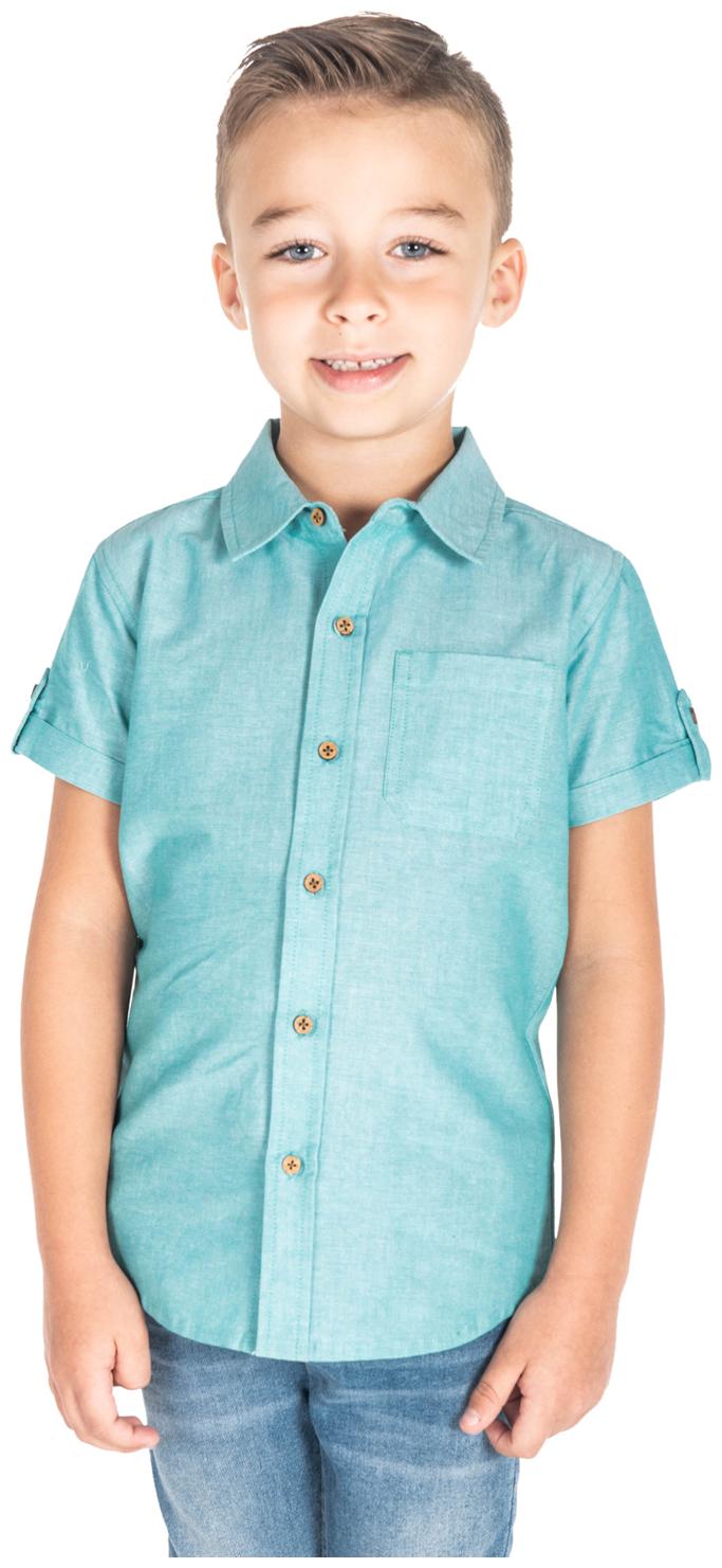 

Cherry Crumble By Nitt Hyman Boy Cotton Solid Shirt Green