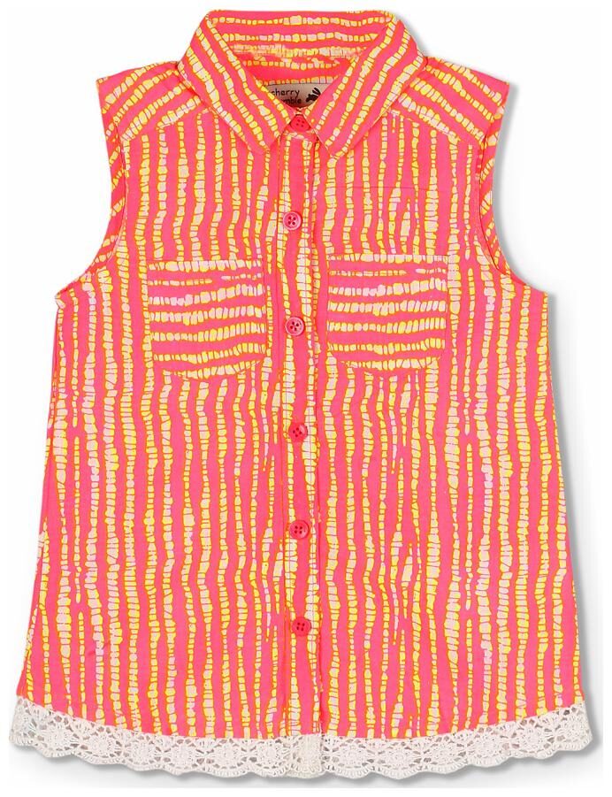

Cherry Crumble By Nitt Hyman Girl Polyester Solid Top - Orange