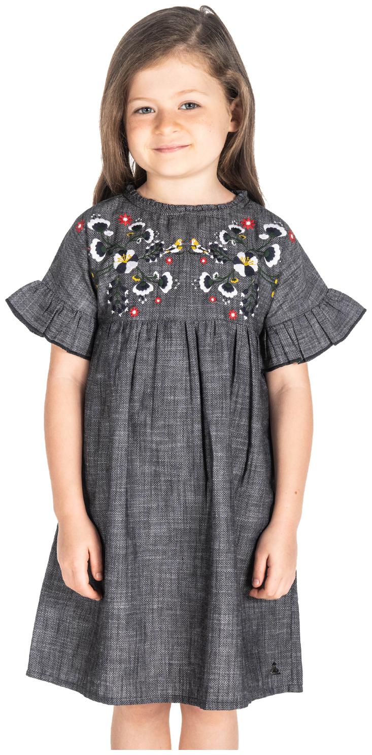 

Cherry Crumble By Nitt Hyman Grey Cotton Short Sleeves Above Knee Princess Frock ( Pack of 1 )
