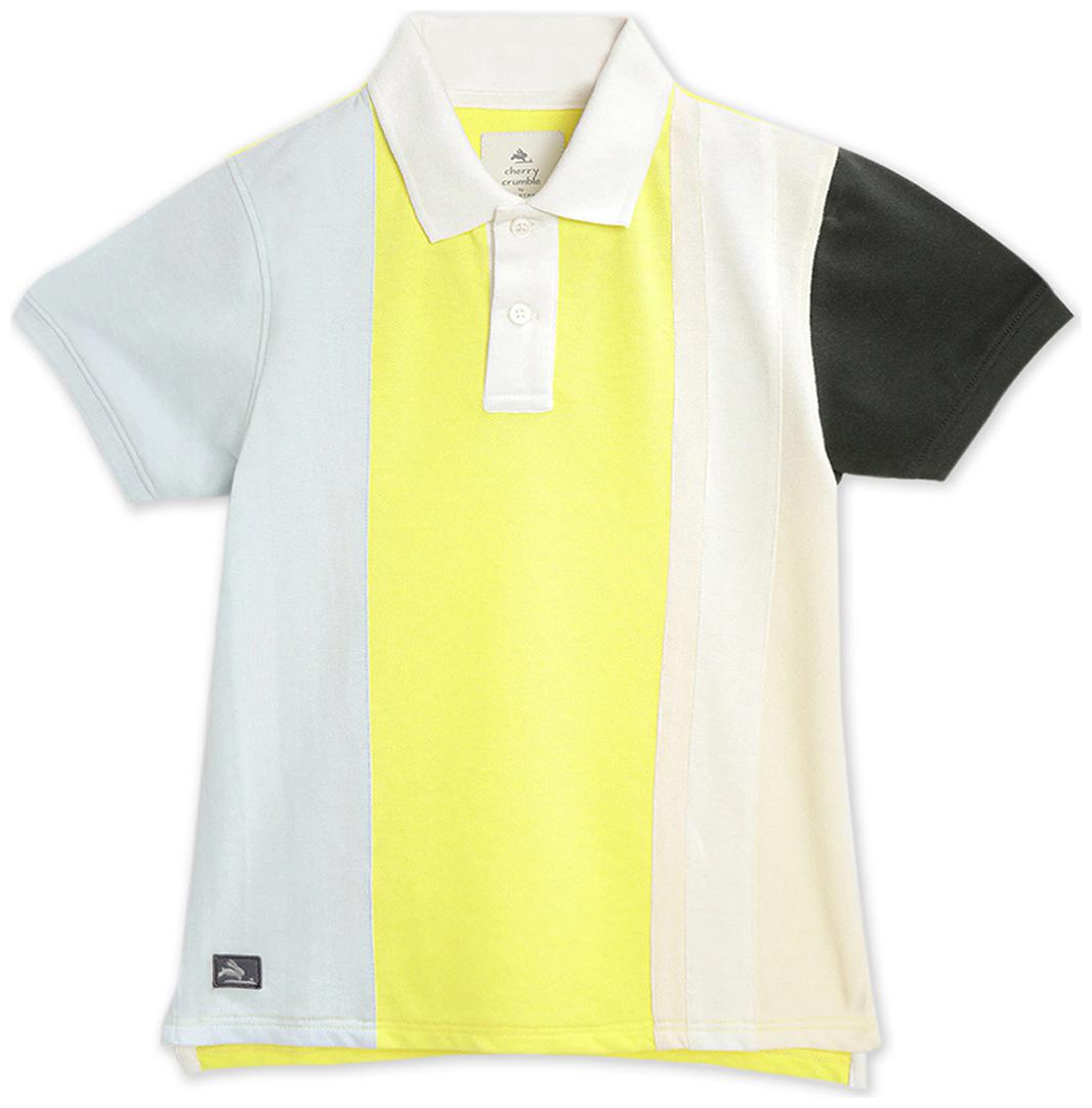 

Cherry Crumble By Nitt Hyman Cotton blend Colorblocked T shirt for Baby Boy - Multi