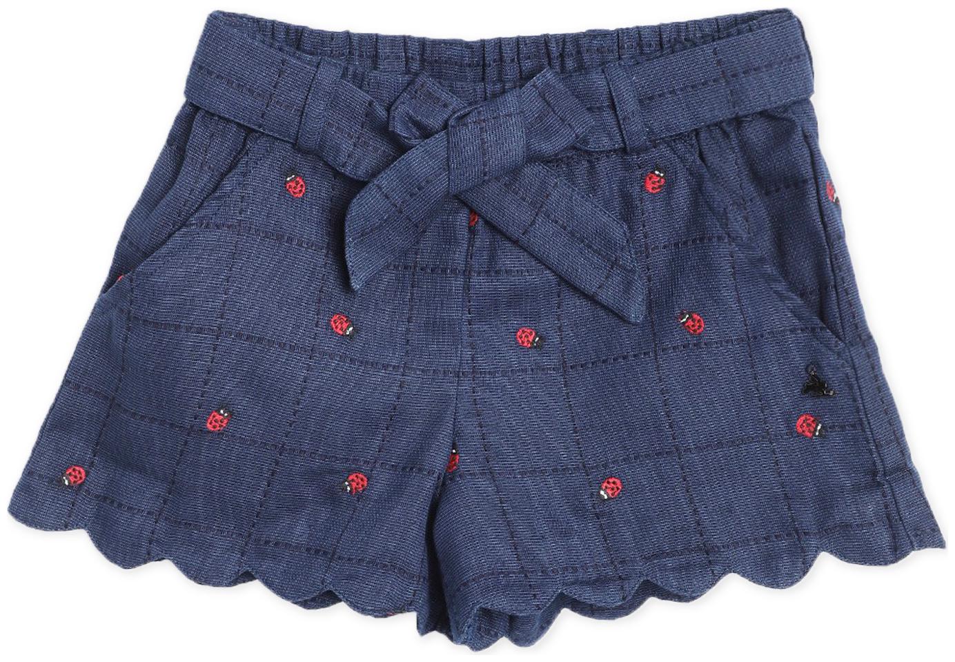 

Cherry Crumble By Nitt Hyman Girl Cotton Embroidered Regular shorts - Blue