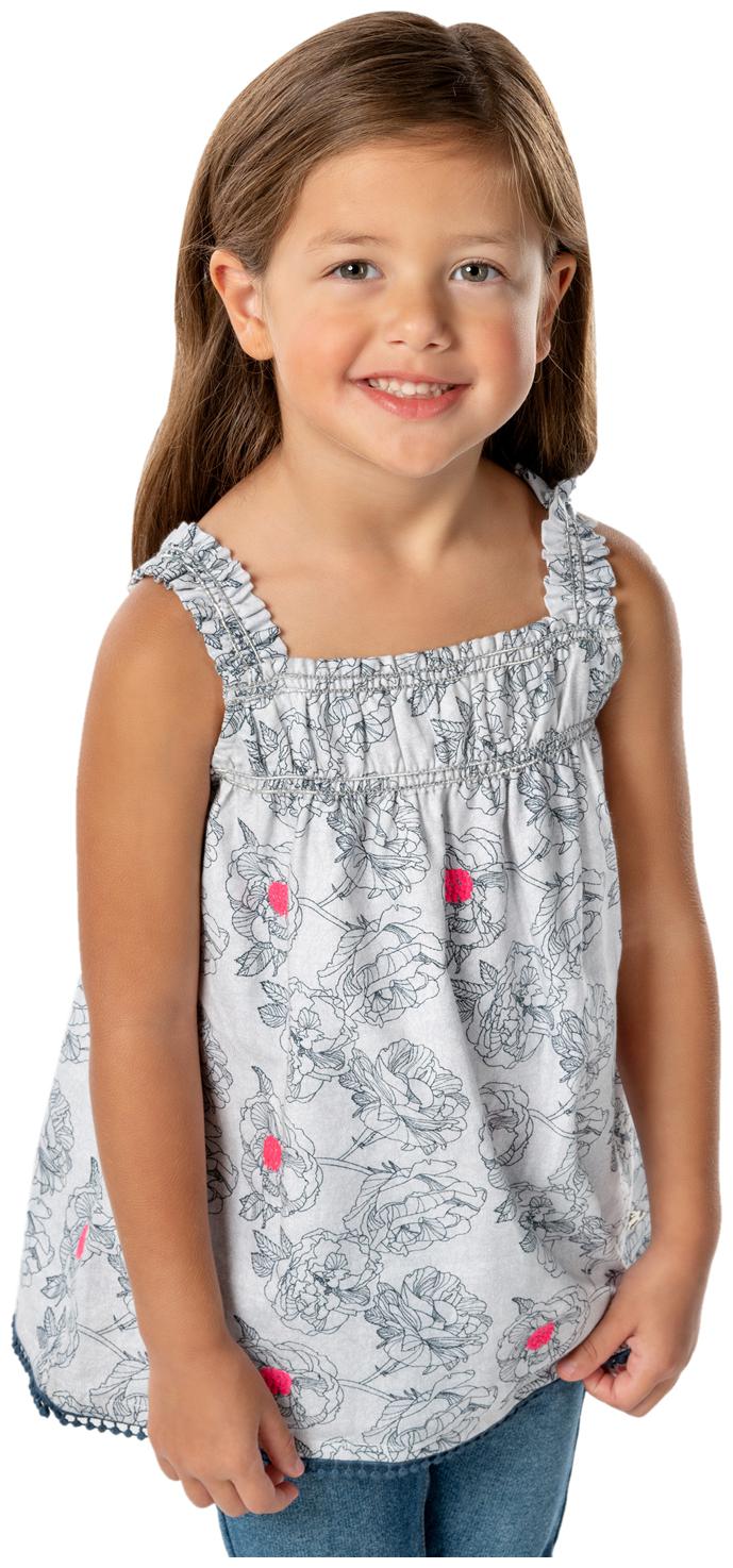 

Cherry Crumble By Nitt Hyman Girl Cotton Printed Top - White