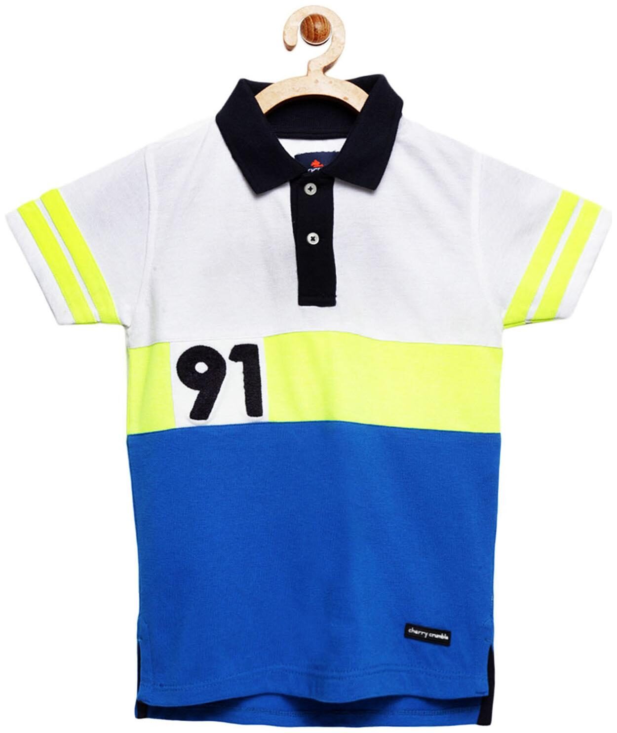 

Cherry Crumble By Nitt Hyman Boy Poly cotton Colorblocked T-shirt - Multi