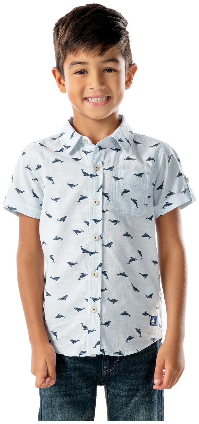 

Cherry Crumble By Nitt Hyman Boy Cotton Printed Shirt White
