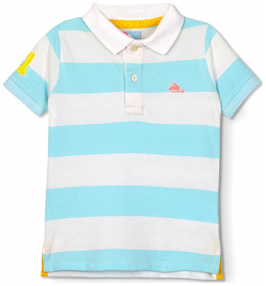 

Cherry Crumble By Nitt Hyman Cotton Striped T shirt for Baby Boy - Blue