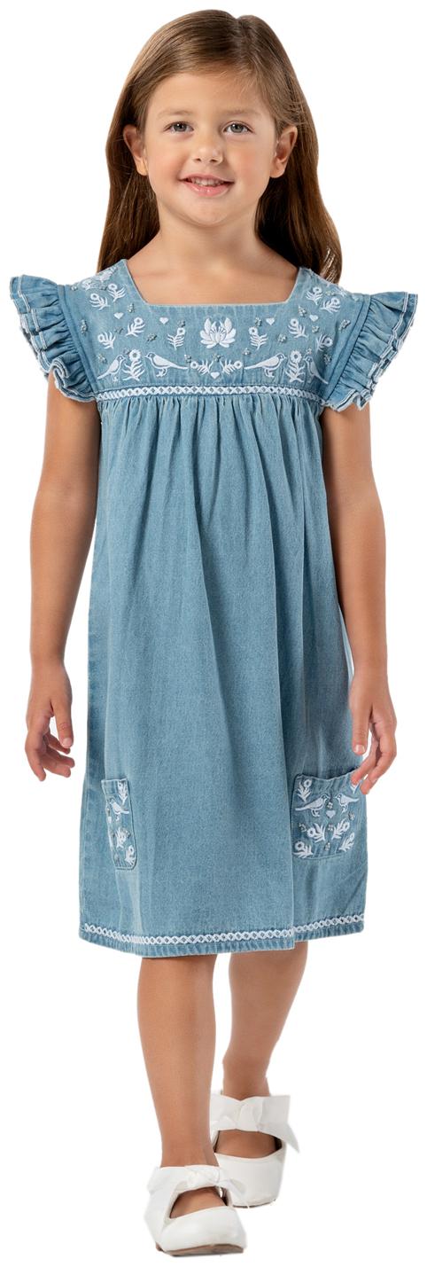 

Cherry Crumble By Nitt Hyman Blue Cotton Short Sleeves Knee Length Princess Frock ( Pack of 1 )