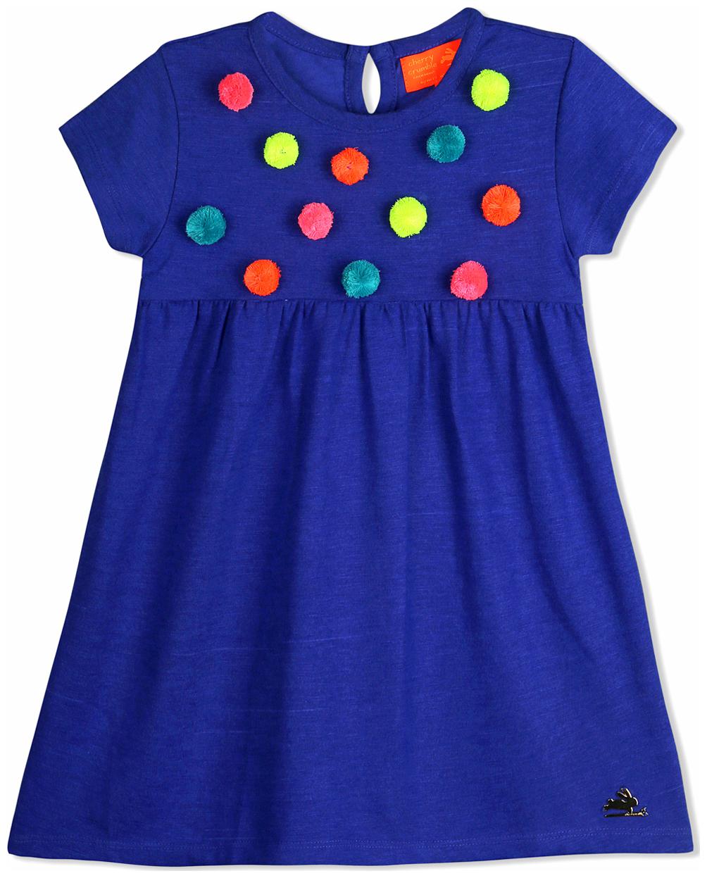 

Cherry Crumble By Nitt Hyman Blue Cotton Short Sleeves Above Knee ( Pack of 1 )