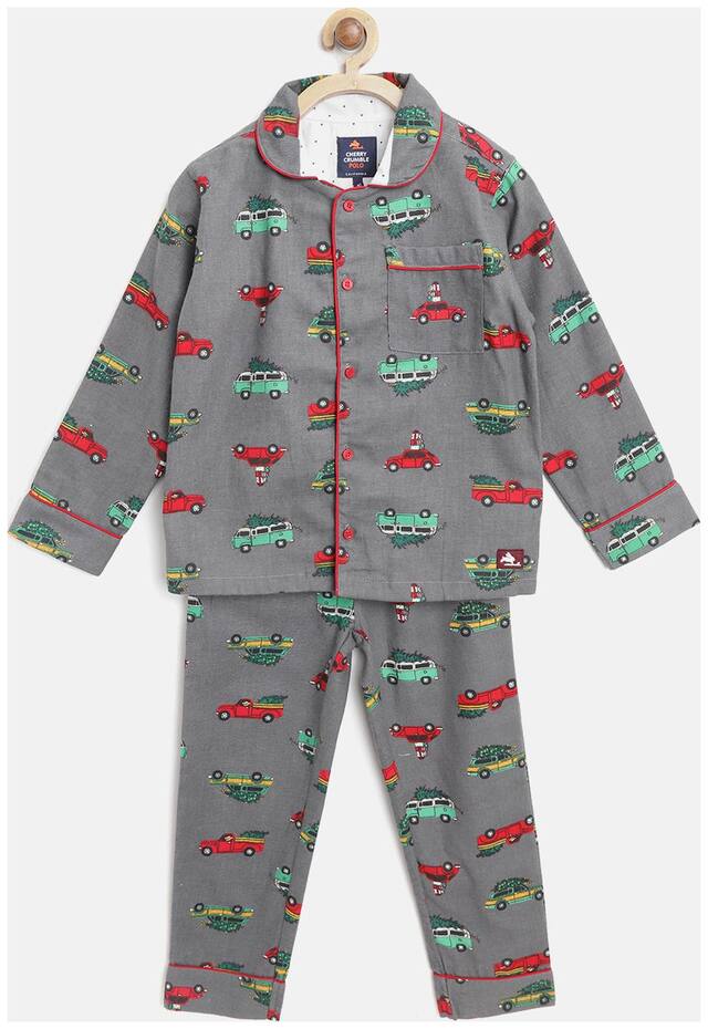 Cherry Crumble Top & Pyjama Set Nightwear For Boys (Multi)