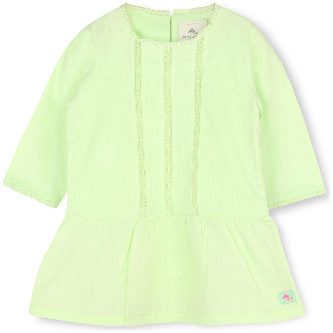 

Cherry Crumble By Nitt Hyman Baby girl Cotton Solid Princess frock - Green