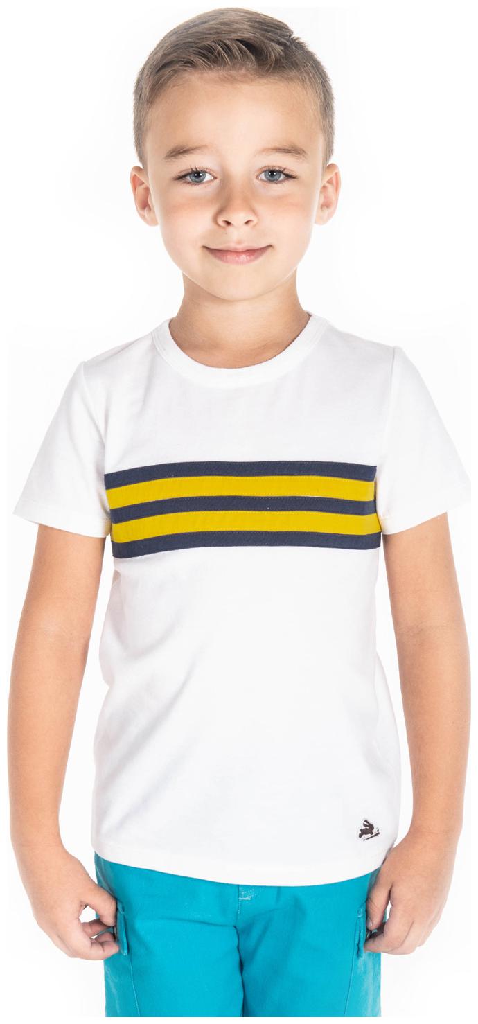 

Cherry Crumble By Nitt Hyman Boy Cotton Striped T-shirt - White