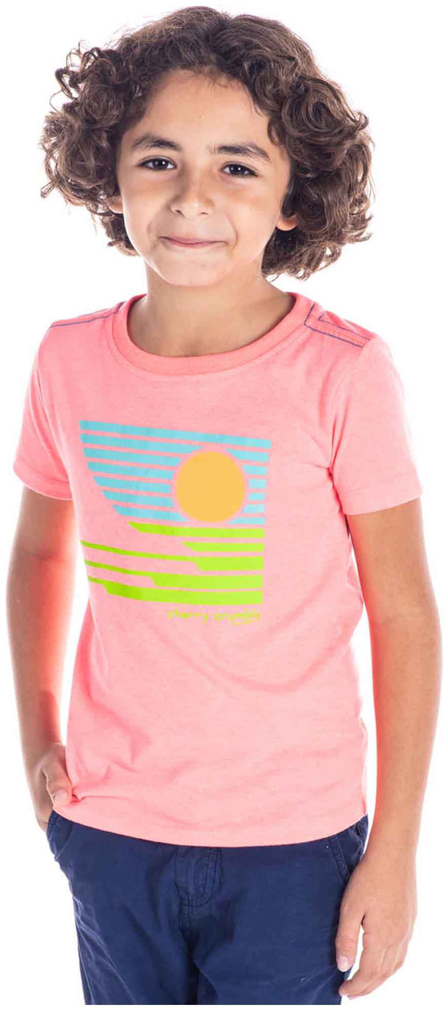 

Cherry Crumble By Nitt Hyman Boy Cotton blend Printed T-shirt - Pink