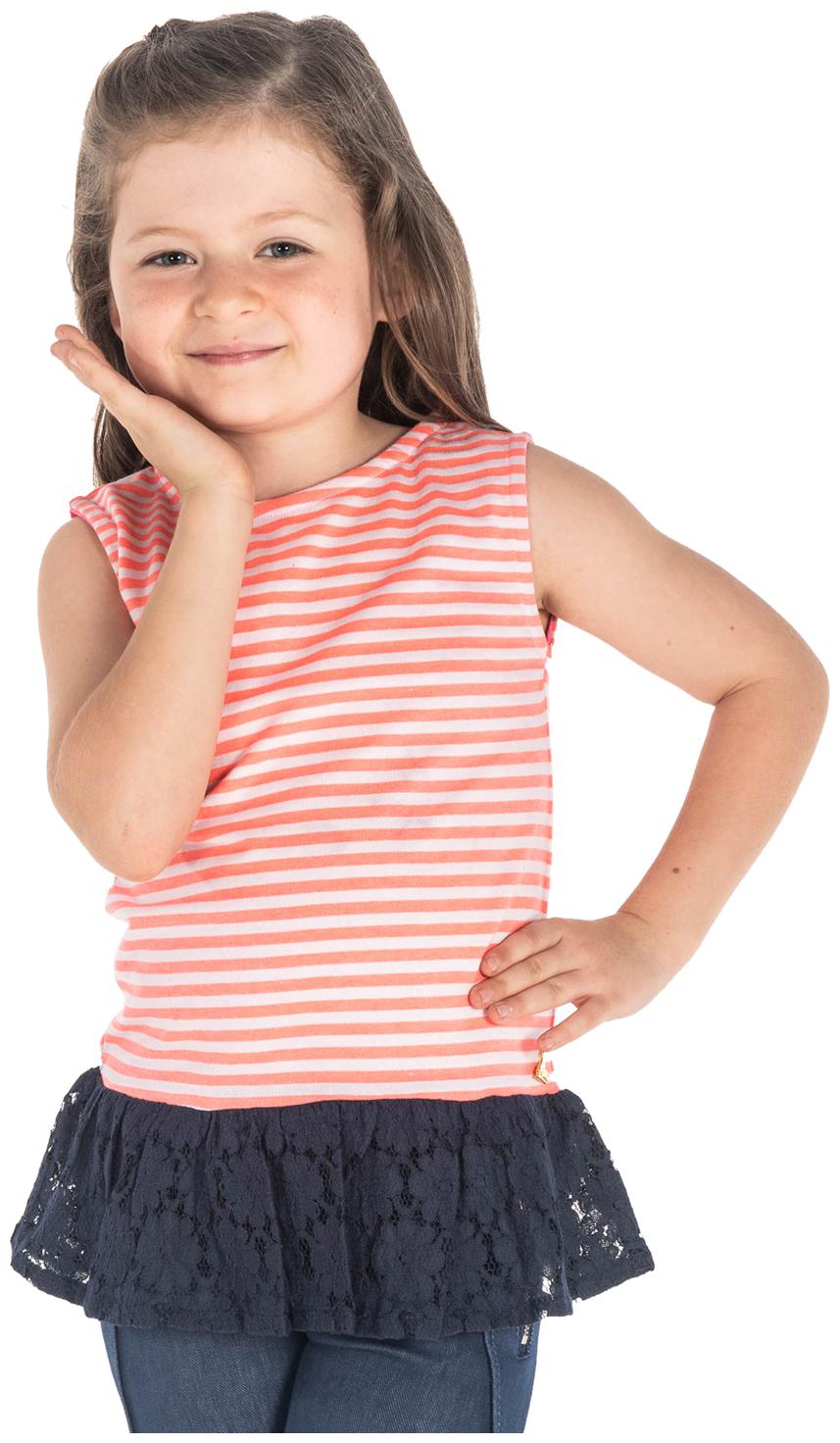 

Cherry Crumble By Nitt Hyman Girl Cotton Striped Top - Multi