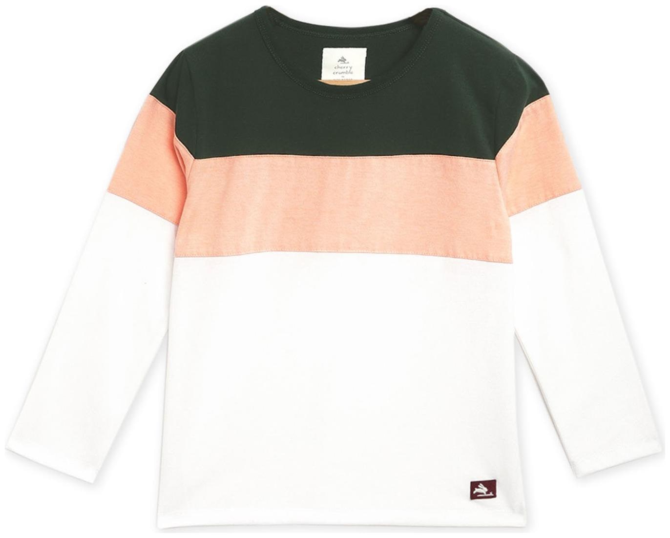 

Cherry Crumble By Nitt Hyman Cotton blend Colorblocked T shirt for Baby Boy - Multi