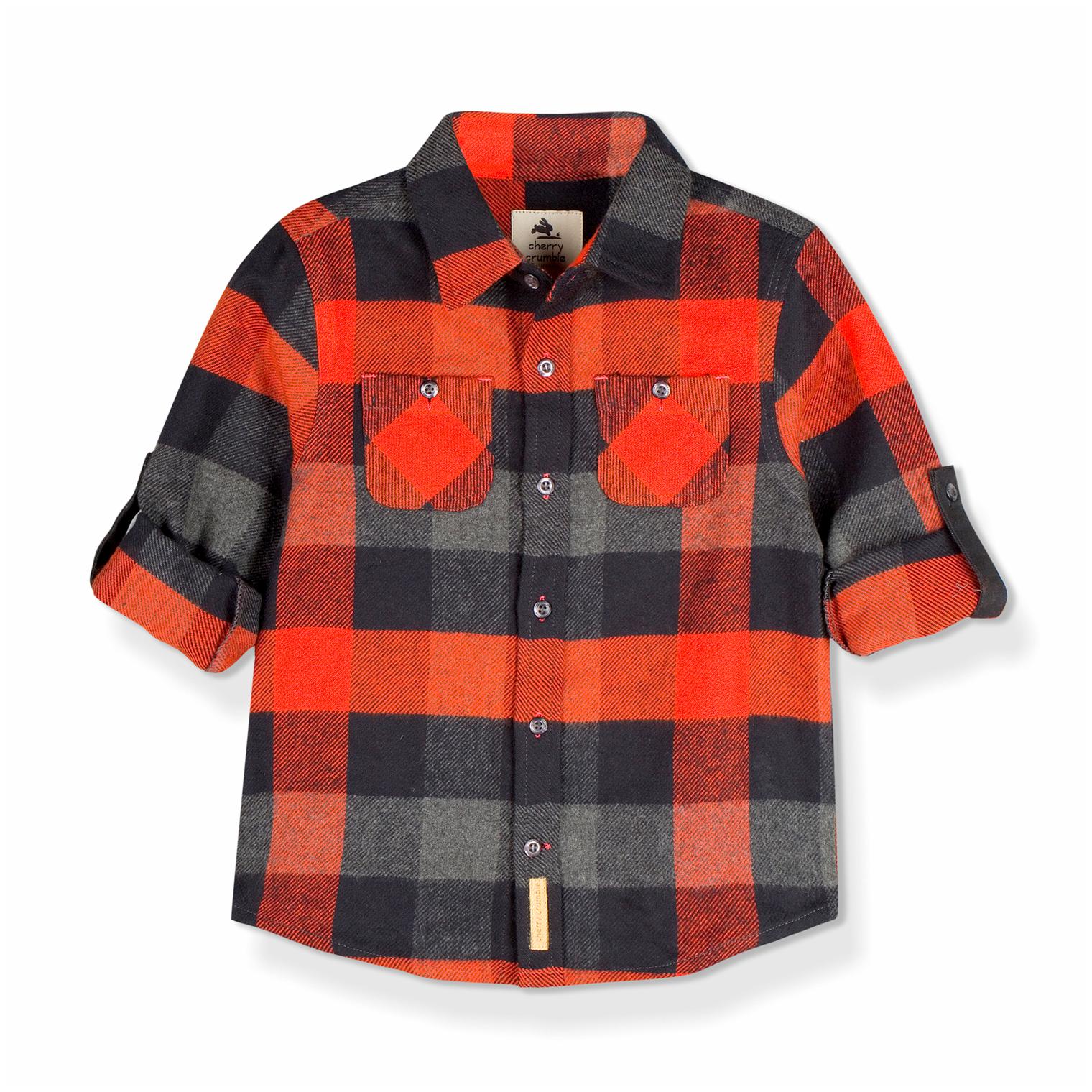 

Cherry Crumble By Nitt Hyman Cotton blend Checked Shirt for Unisex Infants - Multi
