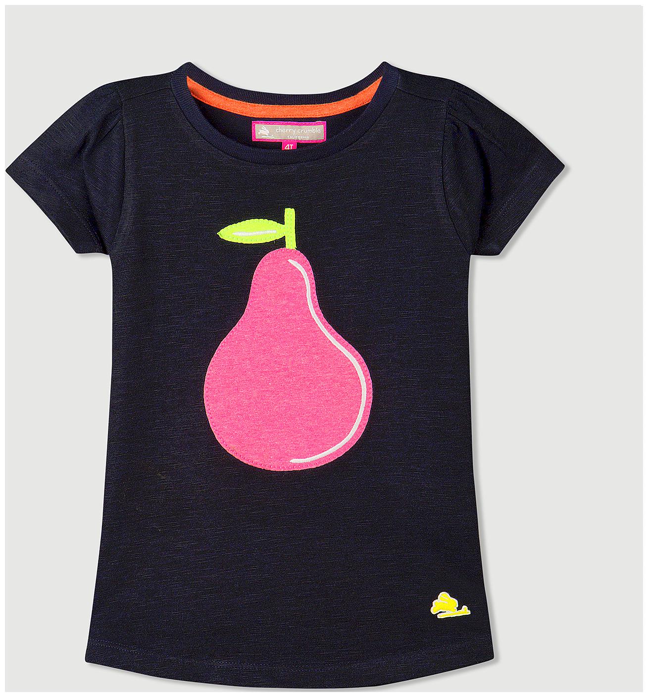 

Cherry Crumble By Nitt Hyman Girl Cotton Solid T shirt - Black