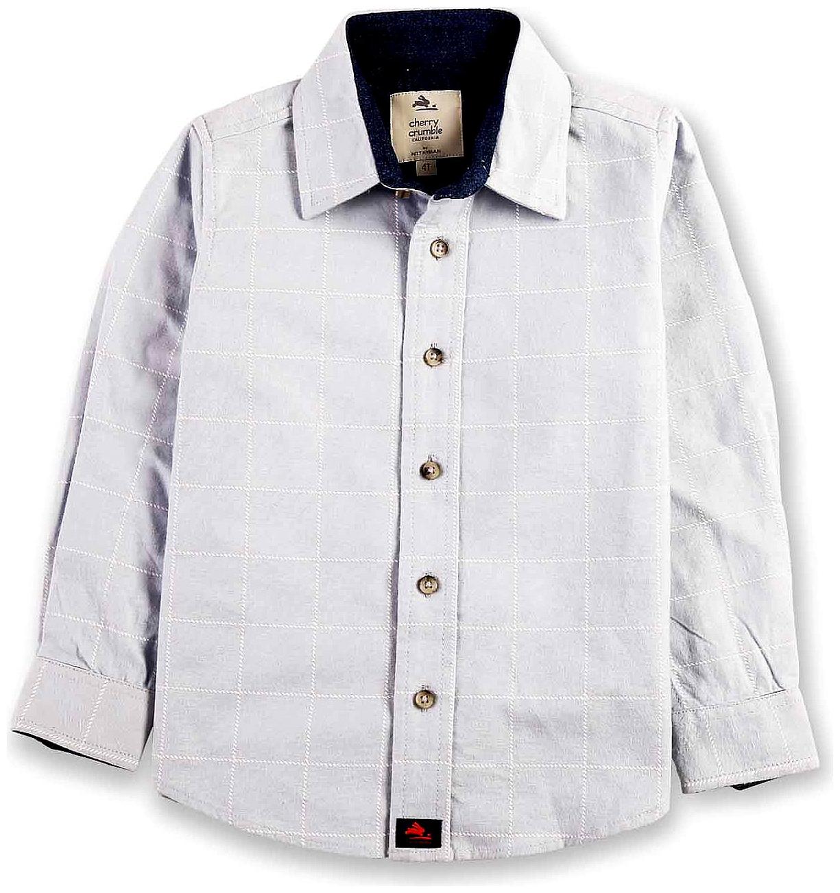 

Cherry Crumble By Nitt Hyman Boy Cotton Solid Shirt Blue