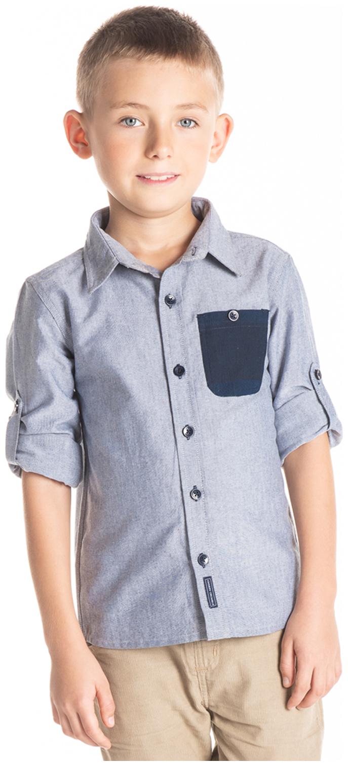

Cherry Crumble By Nitt Hyman Boy Cotton Solid Shirt Grey