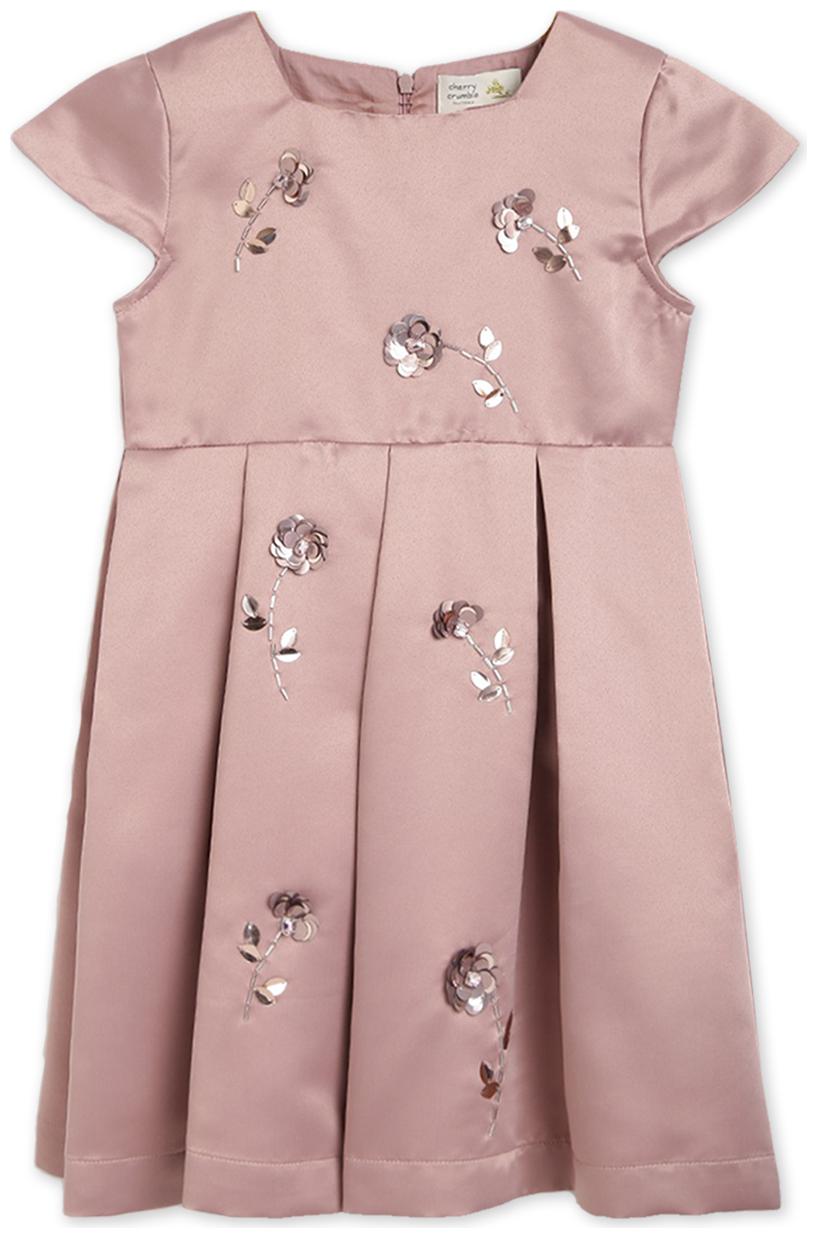 

Cherry Crumble By Nitt Hyman Pink Cotton Blend Short Sleeves Knee Length Frock With Bloomer ( Pack of 1 )