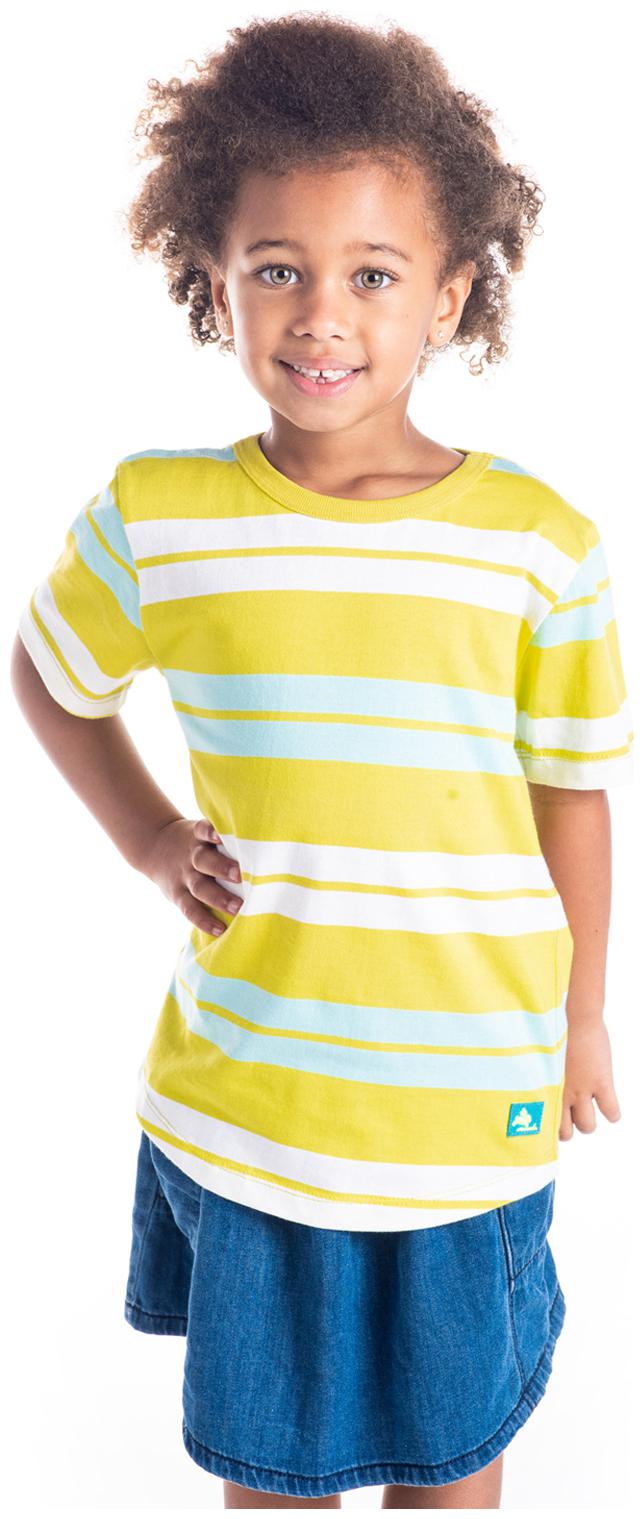 

Cherry Crumble By Nitt Hyman Boy Cotton Striped T-shirt - Yellow
