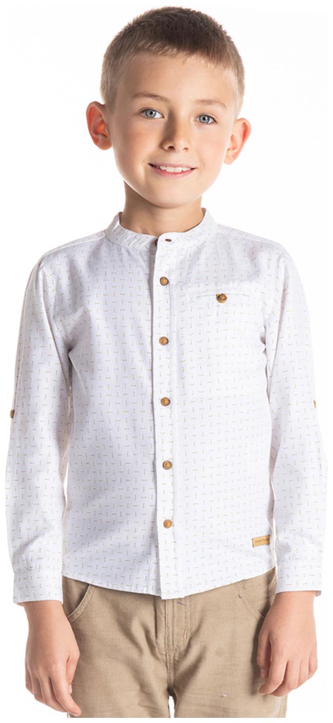 

Cherry Crumble By Nitt Hyman Boy Cotton Printed Shirt White