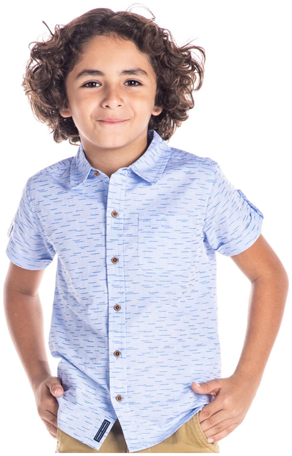 

Cherry Crumble By Nitt Hyman Boy Cotton Printed Shirt Blue