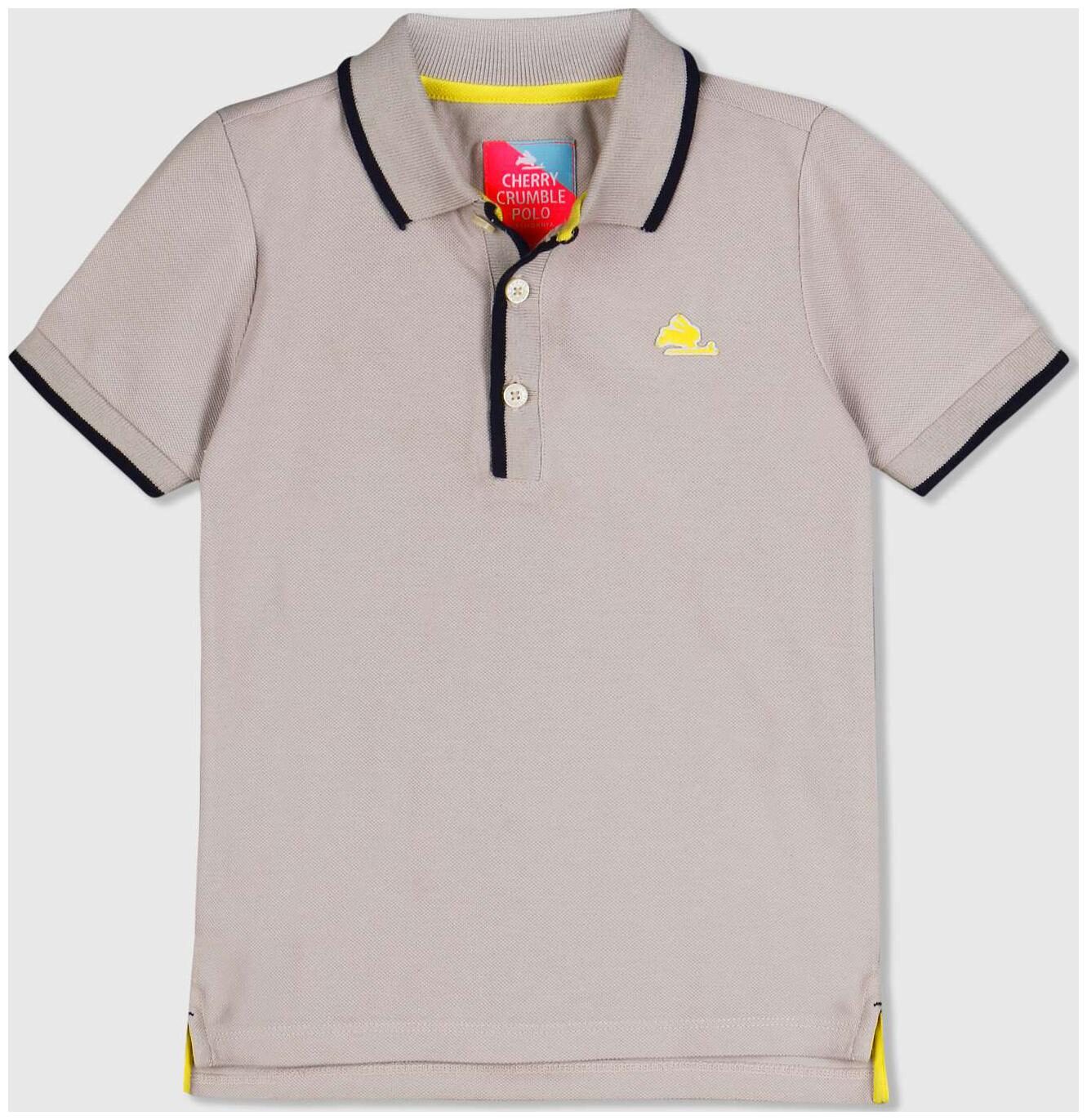 

Cherry Crumble By Nitt Hyman Boy Cotton Solid T-shirt - Grey