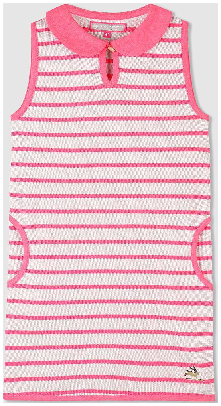 

Cherry Crumble By Nitt Hyman Pink Cotton Sleeveless Knee Length Collar Frock ( Pack of 1 )