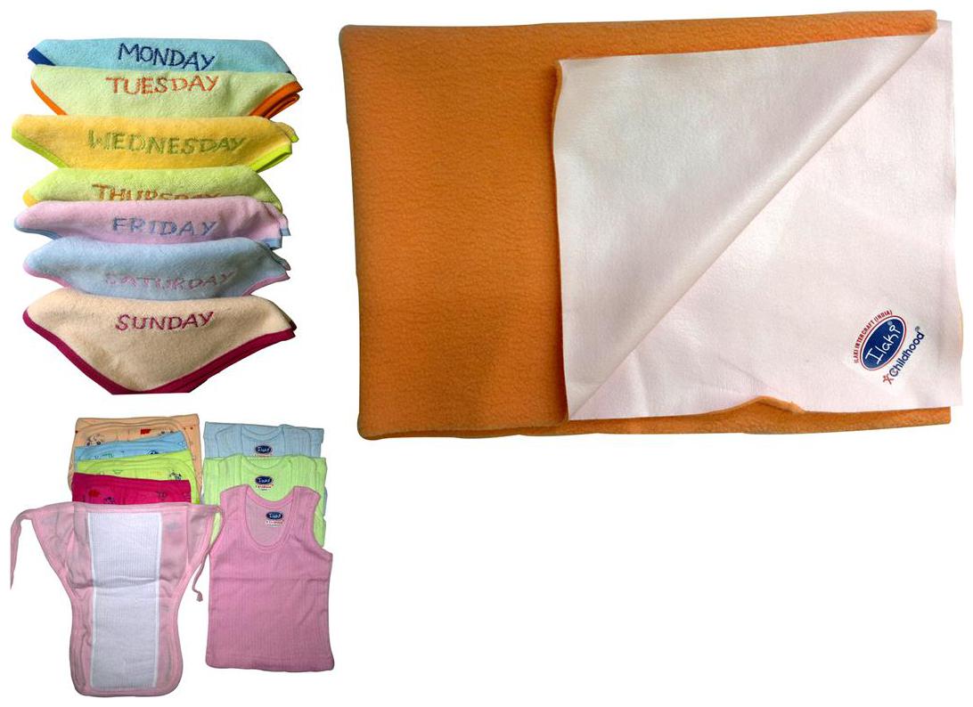 

childhood baby colour nappy vest and plastic panty