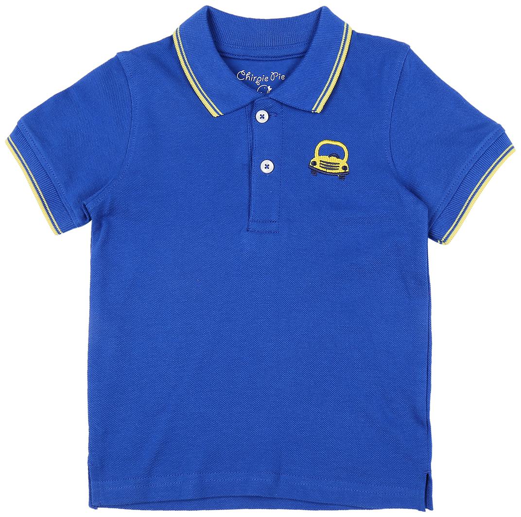 

Chirpie Pie by Pantaloons Cotton Solid T shirt for Baby Boy - Blue